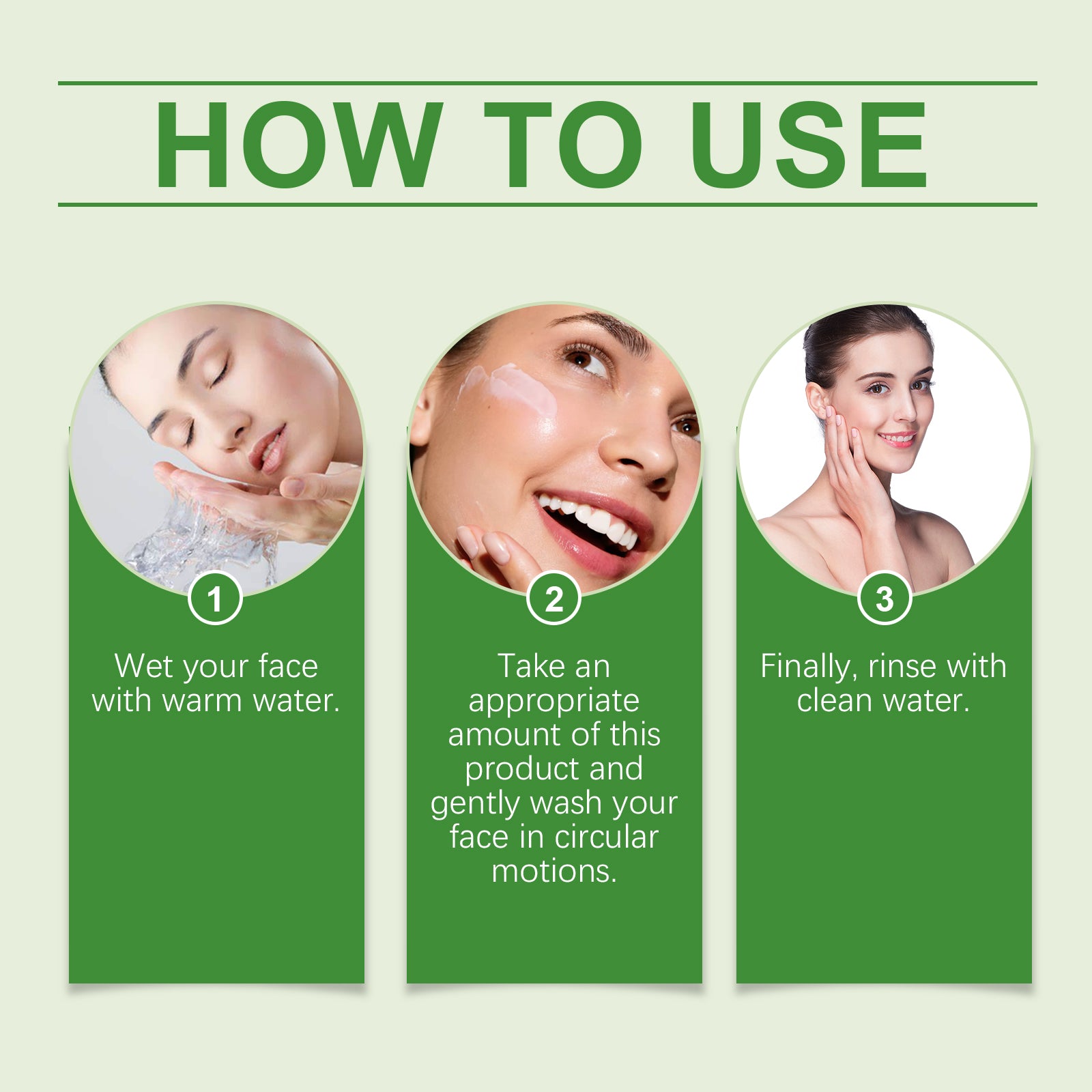 Green Tea Cleansing Gel Oil Control Moisturizing Skincare Set