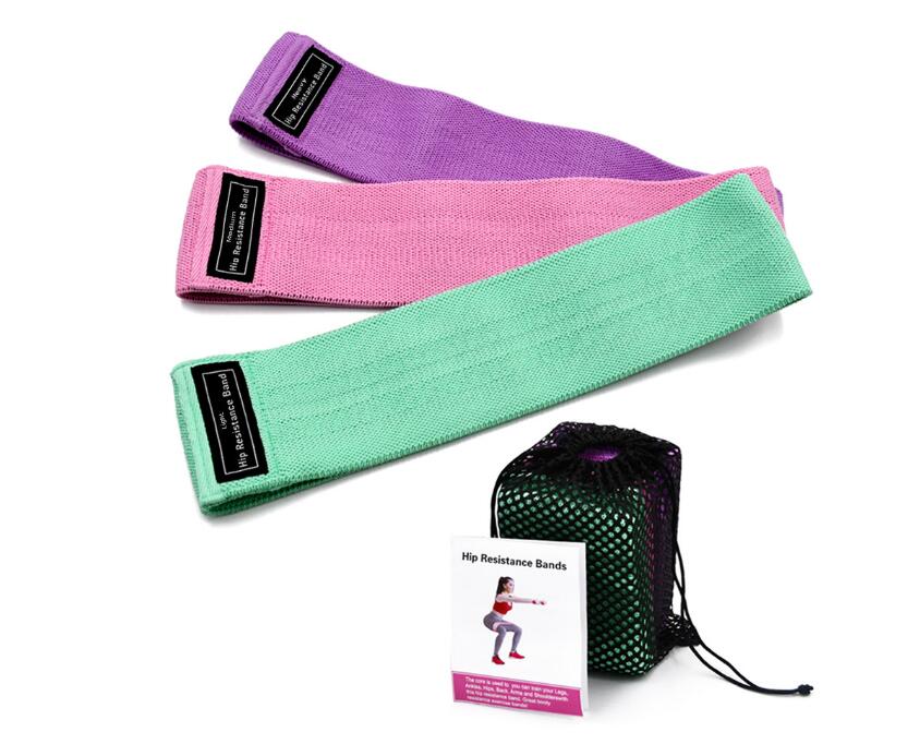 Three Piece Resistance Bands Elastic Fitness Exercise Set