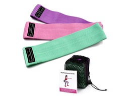 Three Piece Resistance Bands Elastic Fitness Exercise Set