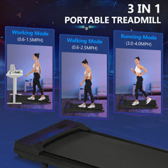 2.5HP Walking Pad Under Desk Treadmill 300LBS Capacity