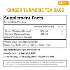 Premium Ginger Turmeric Tea Bags