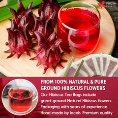 Hibiscus Dried Flowers Tea Bags