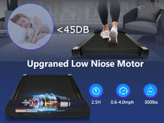 2.5HP Walking Pad Under Desk Treadmill 300LBS Capacity