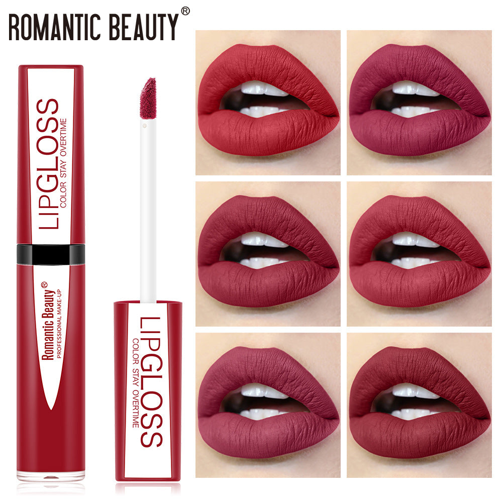 Romantic Beauty Waterproof Non Stick Matte Lip Glaze Gloss