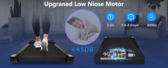 2.5HP Walking Pad Under Desk Treadmill 300LBS Capacity