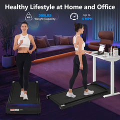 2.5HP Walking Pad Under Desk Treadmill 300LBS Capacity
