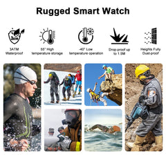 Rugged Smart Watch Outdoor Sports Fitness Tracker