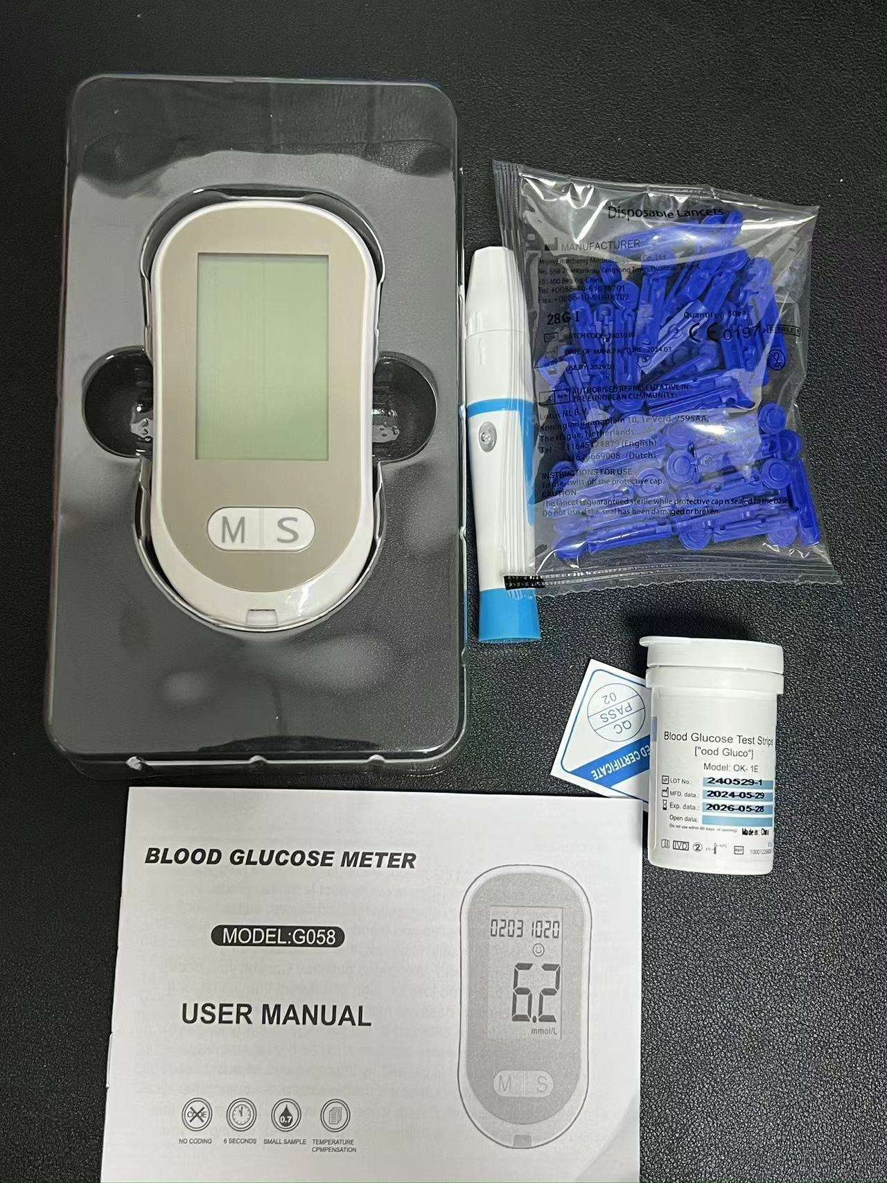 Easy Use Digital Blood Glucose Meter Test Strips