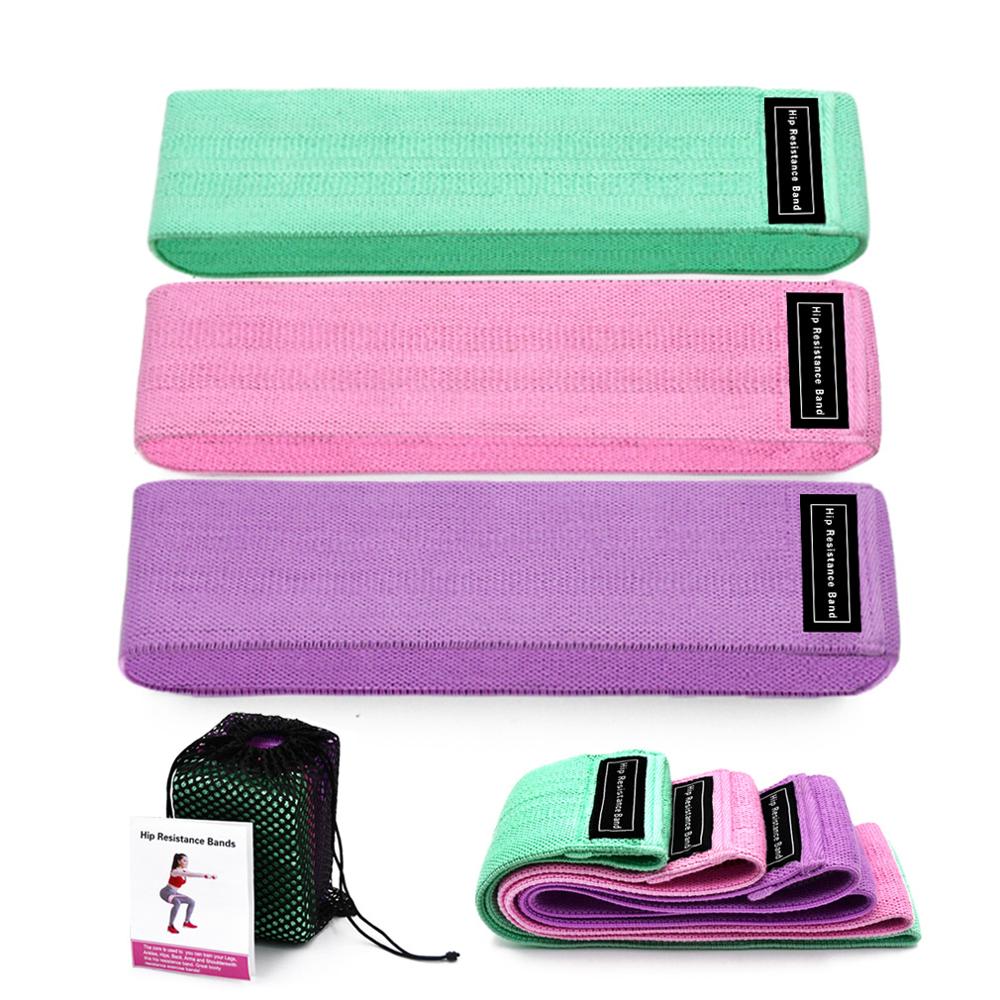 Three Piece Resistance Bands Elastic Fitness Exercise Set