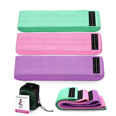 Three Piece Resistance Bands Elastic Fitness Exercise Set