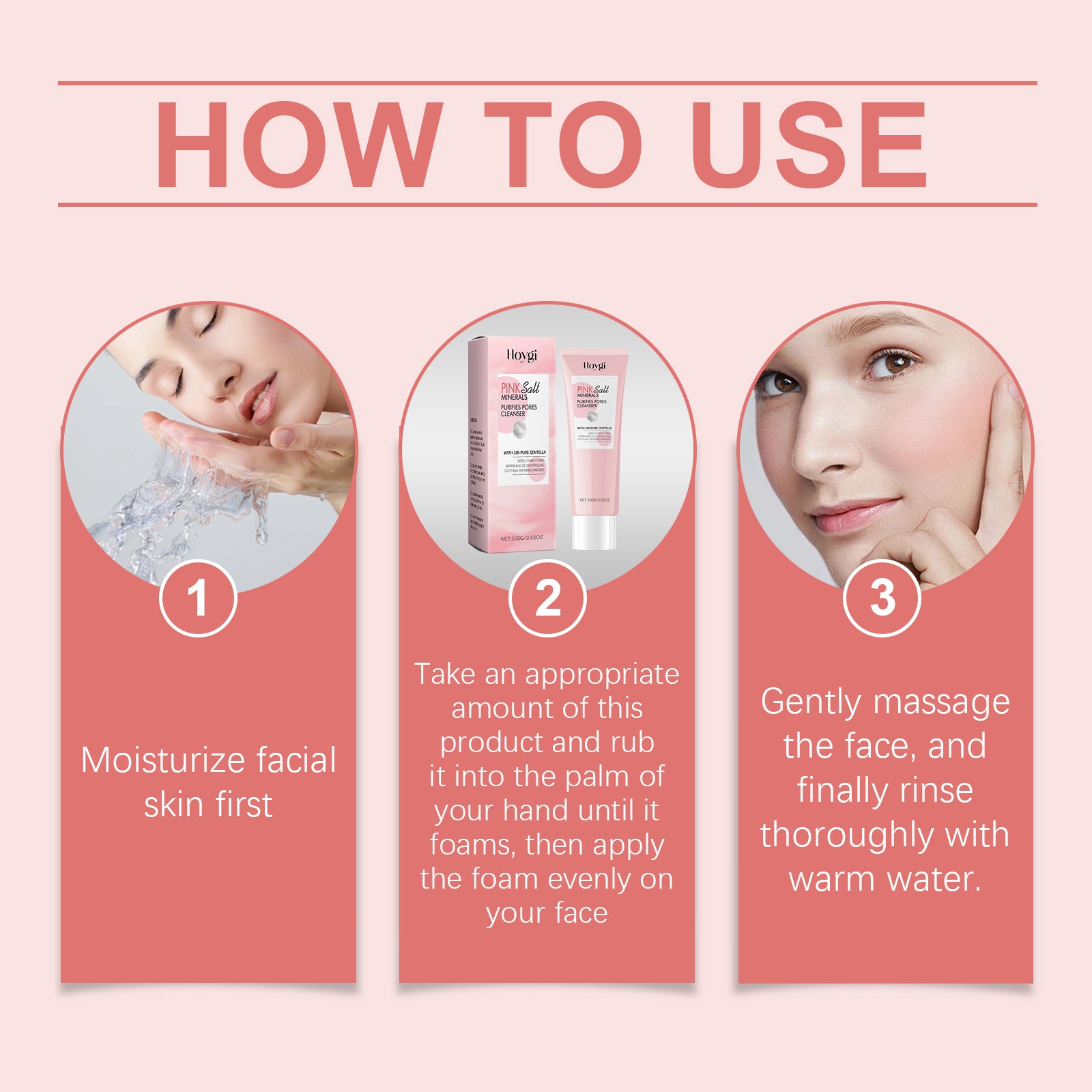 Gentle Pore Cleansing Facial Cleanser Moisturizing Skin Care
