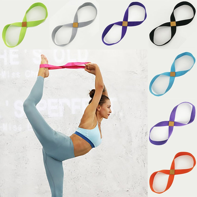 Yoga Stretch Strap 8 Shaped Pull Up Wrist Training