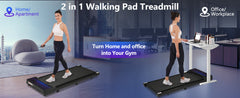 2.5HP Walking Pad Under Desk Treadmill 300LBS Capacity