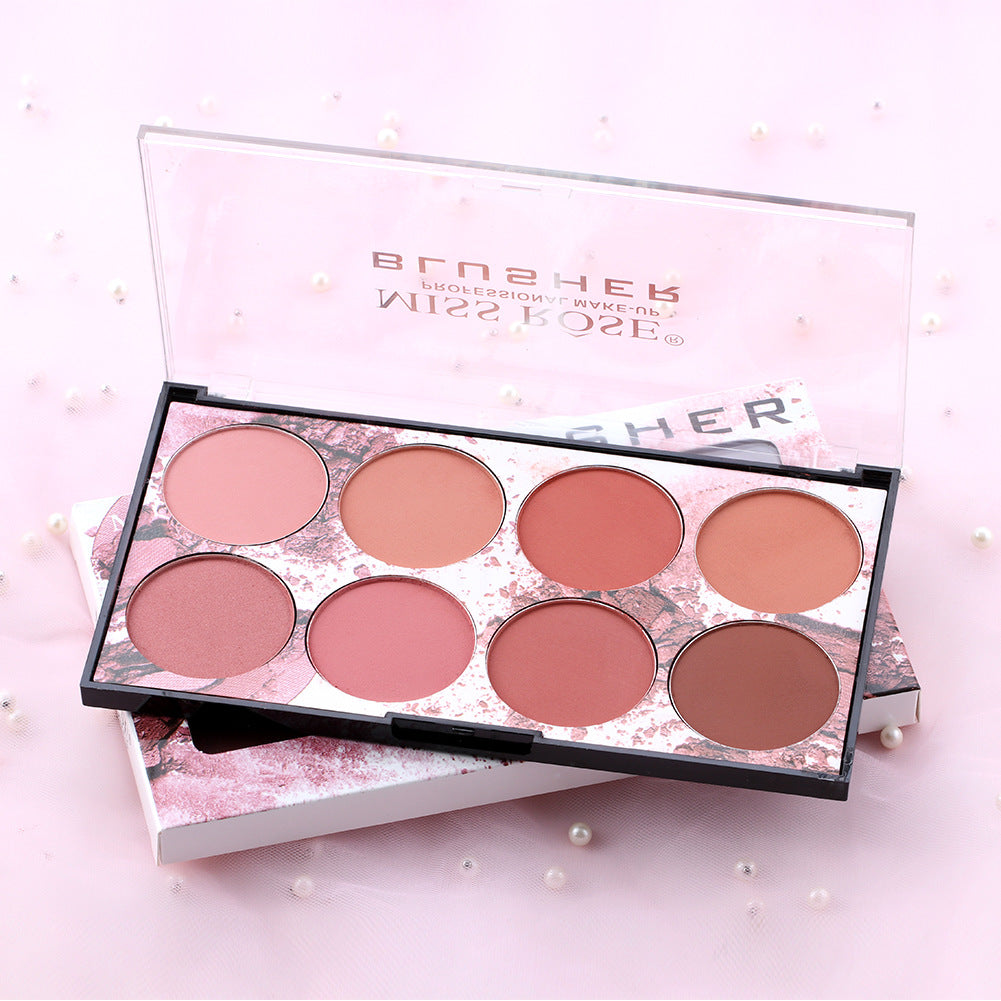 Eight Color Matte Blush Palette Natural Makeup