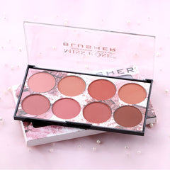 Eight Color Matte Blush Palette Natural Makeup