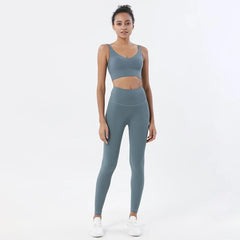 Sportswear Yoga Sets Leggings Crop Tops Activewear