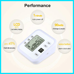 Arm Blood Pressure Monitor Heart Rate Pulse Meter