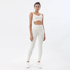 Sportswear Yoga Sets Leggings Crop Tops Activewear