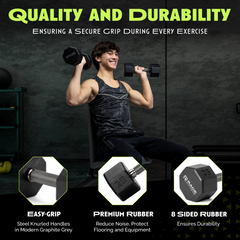 Octo Rubber Dumbbell Individual Strength Training Weight