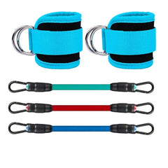 Ankle Straps Resistance Bands Fitness Workout Exercise Set