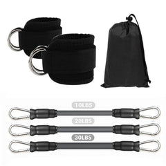 Ankle Straps Resistance Bands Fitness Workout Exercise Set