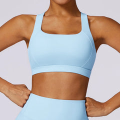 Women's Backless Sports Bra Quick Dry Push Up Yoga Top