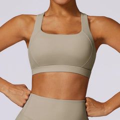Women's Backless Sports Bra Quick Dry Push Up Yoga Top