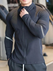 Men's Compression Sports Jacket Gym Running Quick Dry