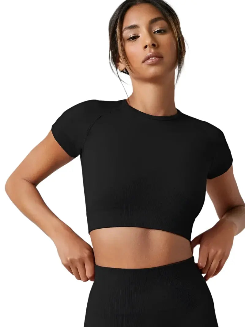 Women's Breathable Short Sleeve Sports Workout Top