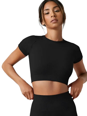 Women's Breathable Short Sleeve Sports Workout Top