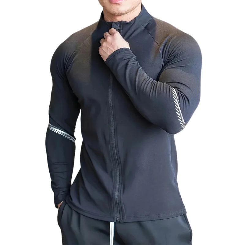 Men's Compression Sports Jacket Gym Running Quick Dry