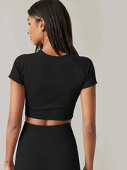 Women's Breathable Short Sleeve Sports Workout Top
