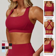 Women's Backless Sports Bra Quick Dry Push Up Yoga Top