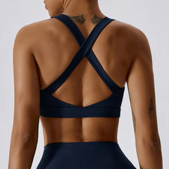 Women's Backless Sports Bra Quick Dry Push Up Yoga Top