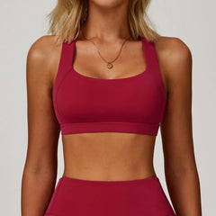Women's Backless Sports Bra Quick Dry Push Up Yoga Top