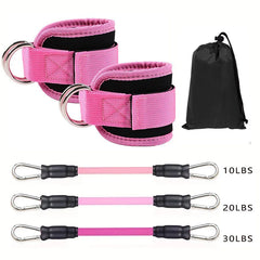 Ankle Straps Resistance Bands Fitness Workout Exercise Set