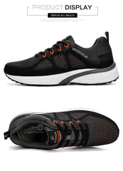 Elegant Mens Sneakers Sport Mesh Trainers Lightweight Running Shoes Outdoor Athletic Breathable Non-Slip Casual Comfortable Outdoor Sport Sneakers