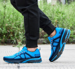 Elegant Mens Sneakers Sport Mesh Trainers Lightweight Running Shoes Outdoor Athletic Breathable Non-Slip Casual Comfortable Outdoor Sport Sneakers